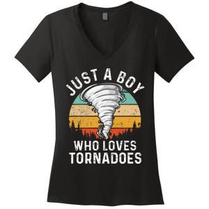 Tornado Storm Chasing Twister Hurricane Women's V-Neck T-Shirt