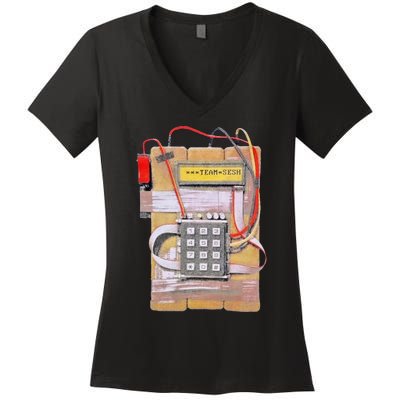 Team Sesh Csgo Bomb Women's V-Neck T-Shirt