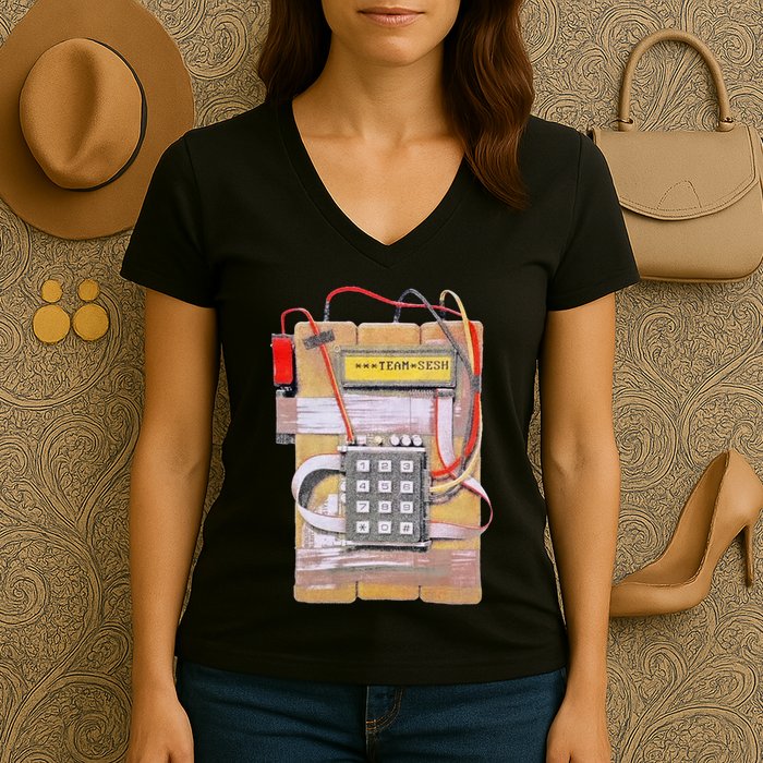Team Sesh Csgo Bomb Women's V-Neck T-Shirt