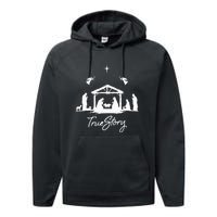 True Story Christmas Nativity Jesus Christian Performance Fleece Hoodie