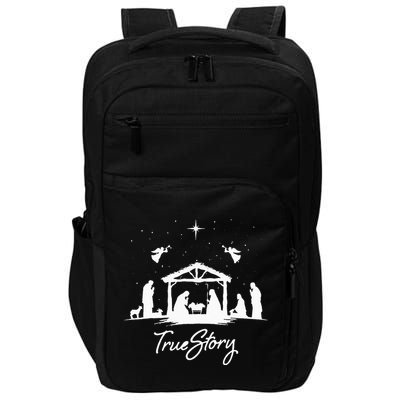 True Story Christmas Nativity Jesus Christian Impact Tech Backpack