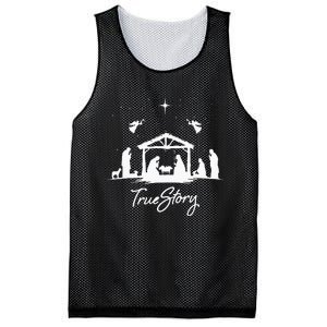 True Story Christmas Nativity Jesus Christian Mesh Reversible Basketball Jersey Tank