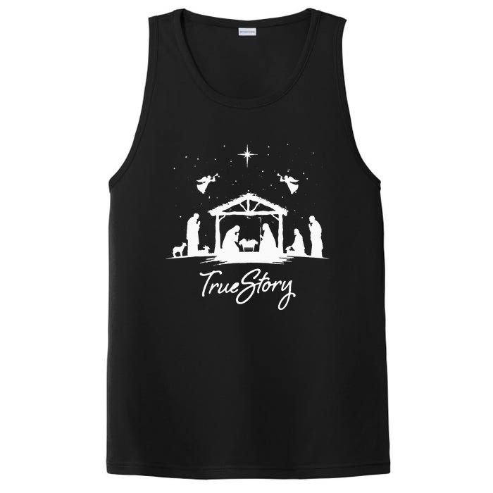 True Story Christmas Nativity Jesus Christian PosiCharge Competitor Tank