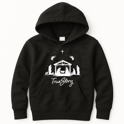 True Story Christmas Nativity Jesus Christian Kids Hoodie