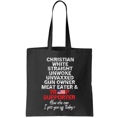 Trump Supporter Christian White Straight Unwoke Unvaxxed Bag