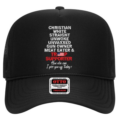 Trump Supporter Christian White Straight Unwoke Unvaxxed Trucker Hat