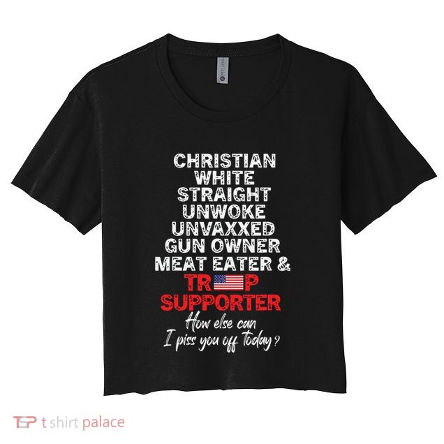 Trump Supporter Christian White Straight Unwoke Unvaxxed Crop Top
