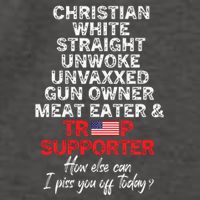 Trump Supporter Christian White Straight Unwoke Unvaxxed Vector Backpack