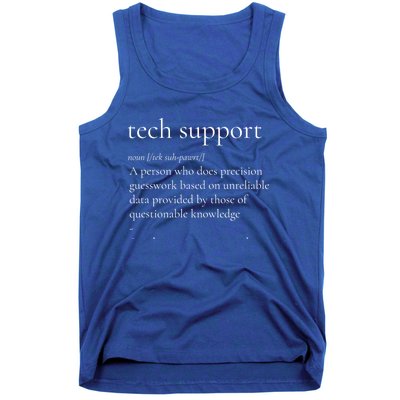 Tech Support Cool Gift Funny Definition Internet Nerd Gift Tank Top