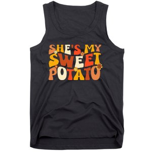 Thanksgiving S Couples Sweet Potato I Yam Groovy Flower Tank Top