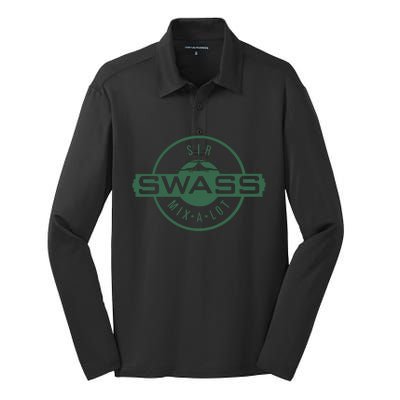 The Swass Cool Vector Design Silk Touch Performance Long Sleeve Polo