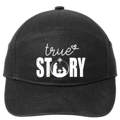 True Story Christmas Holy Christian 7-Panel Snapback Hat