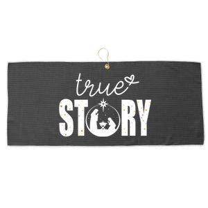 True Story Christmas Holy Christian Large Microfiber Waffle Golf Towel