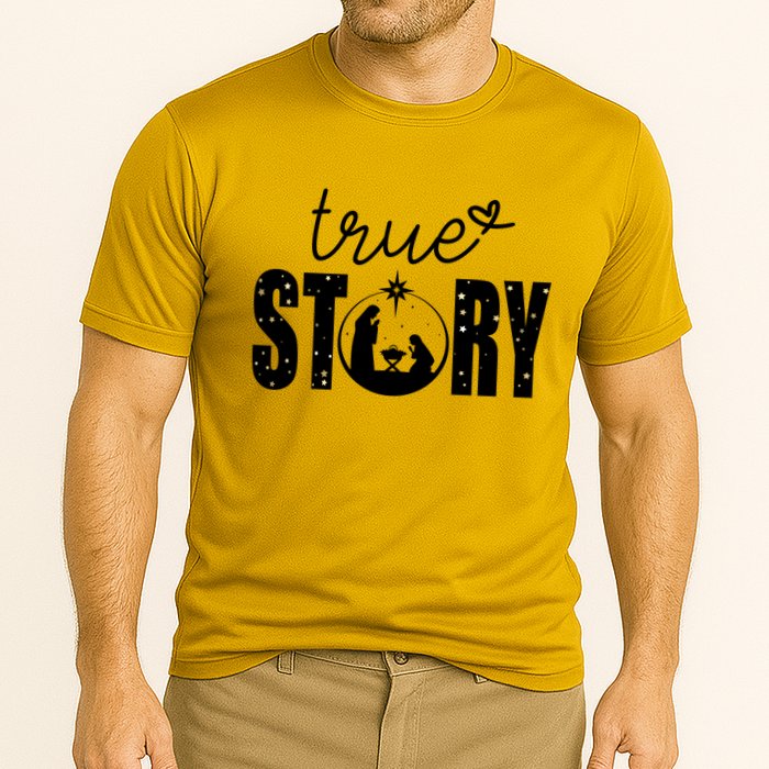 True Story Christmas Holy Christian Cooling Performance Crew T-Shirt