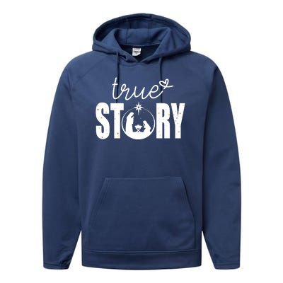 True Story Christmas Holy Christian Performance Fleece Hoodie