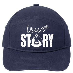 True Story Christmas Holy Christian 7-Panel Snapback Hat