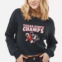 Texas State Champs Cropped Pullover Crew