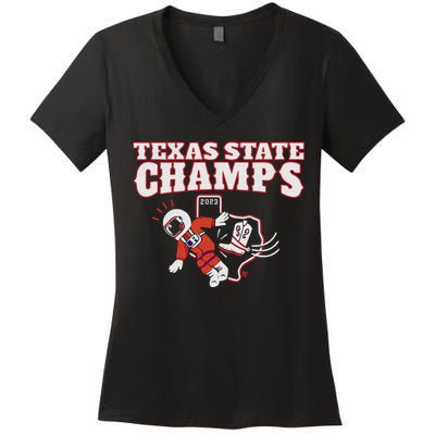 Texas State Champs Women's V-Neck T-Shirt
