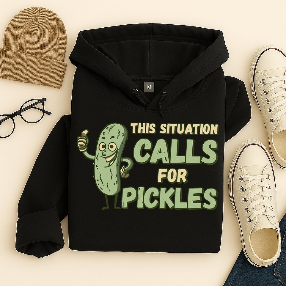 This Situation Calls For Pickles Funny Pickle Hoodie