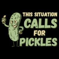 This Situation Calls For Pickles Funny Pickle 7-Panel Snapback Hat