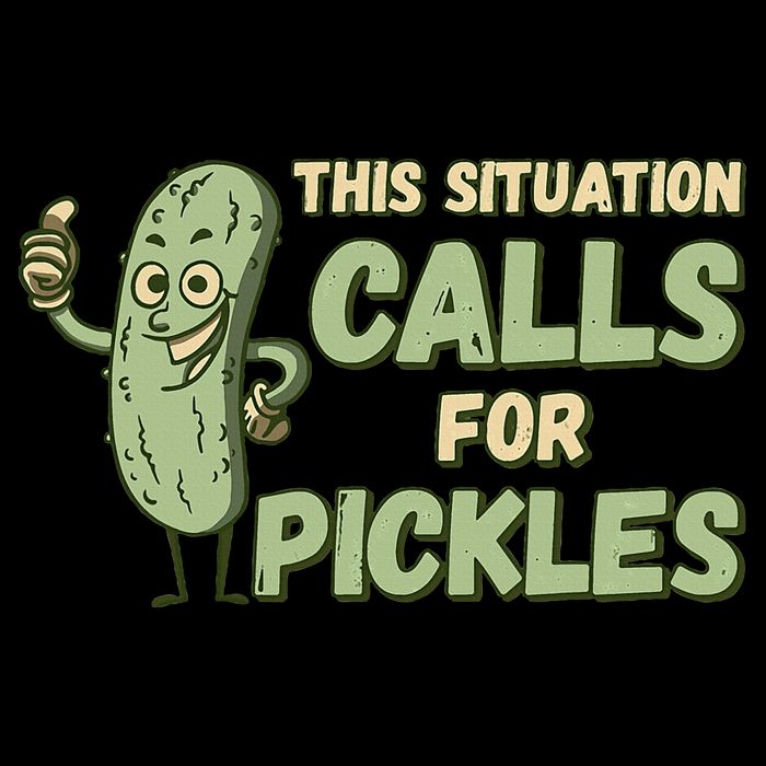 This Situation Calls For Pickles Funny Pickle 7-Panel Snapback Hat