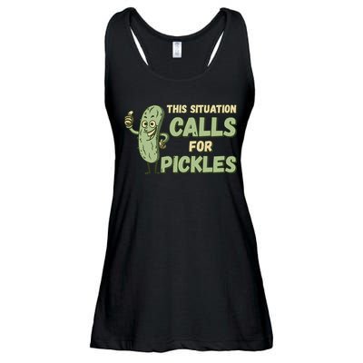 This Situation Calls For Pickles Funny Pickle Ladies Essential Flowy Tank