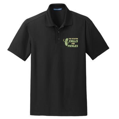 This Situation Calls For Pickles Funny Pickle Dry Zone Grid Polo