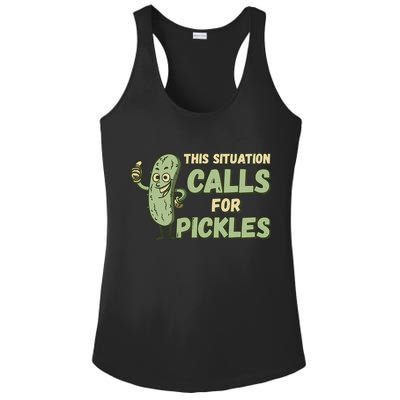 This Situation Calls For Pickles Funny Pickle Ladies PosiCharge Competitor Racerback Tank
