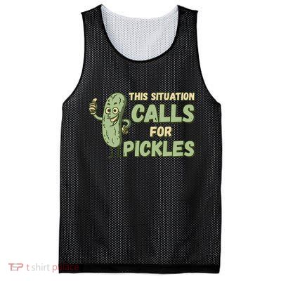 This Situation Calls For Pickles Funny Pickle Mesh Reversible Basketball Jersey Tank