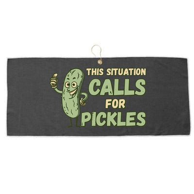 This Situation Calls For Pickles Funny Pickle Large Microfiber Waffle Golf Towel