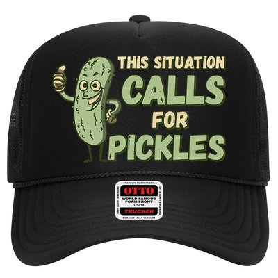 This Situation Calls For Pickles Funny Pickle Trucker Hat