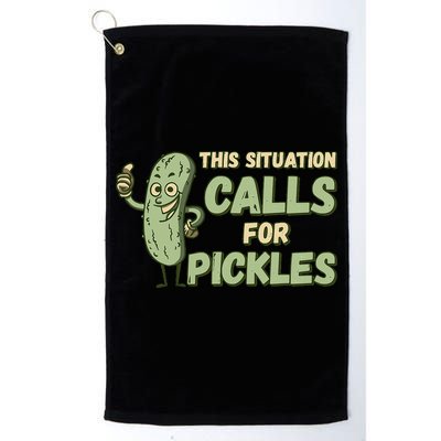 This Situation Calls For Pickles Funny Pickle Golf Towel