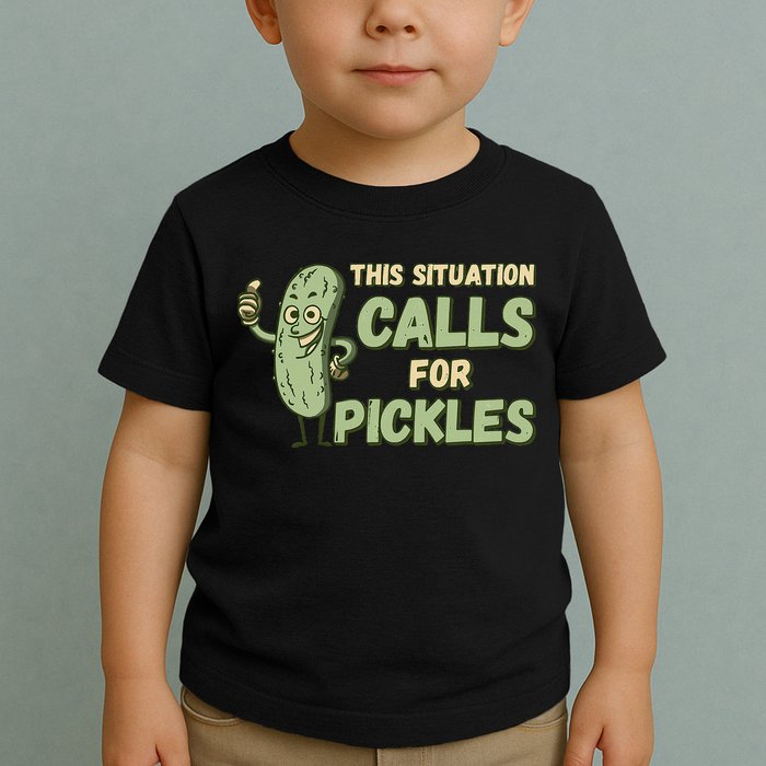 This Situation Calls For Pickles Funny Pickle Toddler T-Shirt