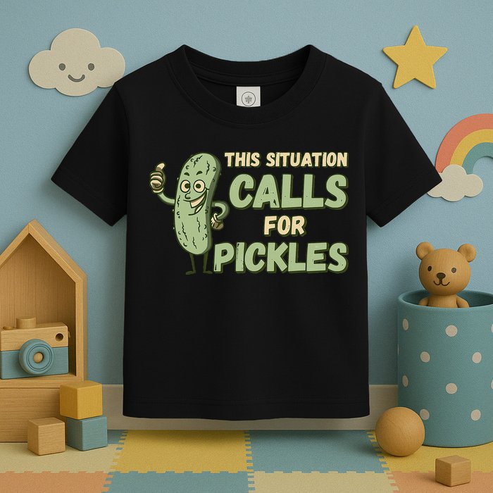 This Situation Calls For Pickles Funny Pickle Toddler T-Shirt