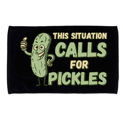 This Situation Calls For Pickles Funny Pickle Microfiber Hand Towel