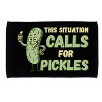 This Situation Calls For Pickles Funny Pickle Microfiber Hand Towel