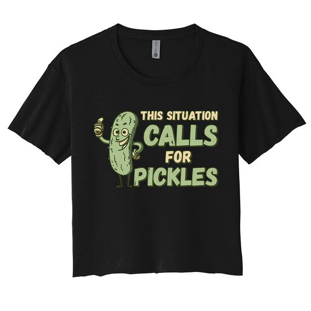 This Situation Calls For Pickles Funny Pickle Crop Top