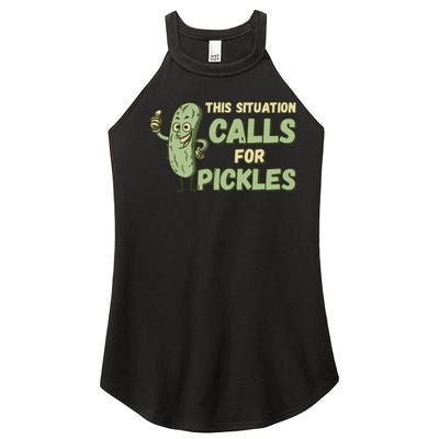 This Situation Calls For Pickles Funny Pickle Women’s Perfect Tri Rocker Tank