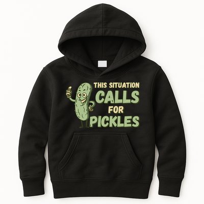 This Situation Calls For Pickles Funny Pickle Kids Hoodie