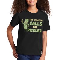 This Situation Calls For Pickles Funny Pickle Kids T-Shirt