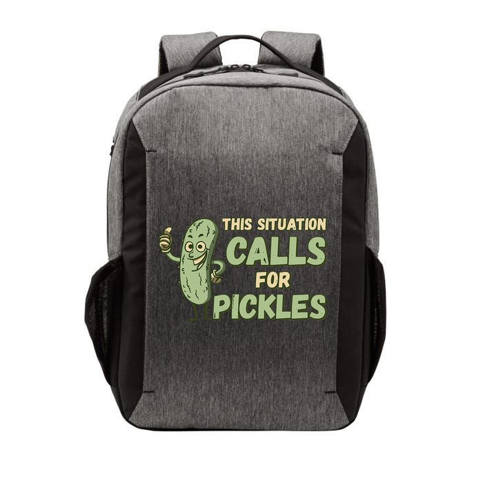 This Situation Calls For Pickles Funny Pickle Vector Backpack
