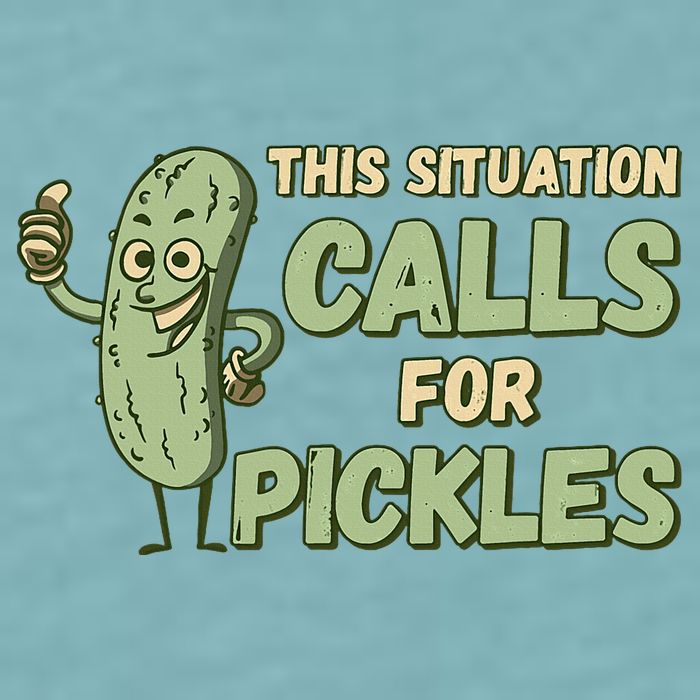 This Situation Calls For Pickles Funny Pickle Sueded Cloud Jersey T-Shirt
