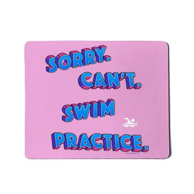 Trendyswimmer Sorry CanT Swim Practice Aesthetic Retro 80s Mousepad