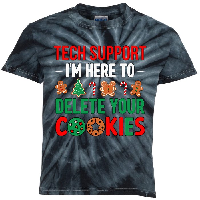 Tech Support Christmas Cookies Women Funny Christmas Kids Tie-Dye T-Shirt