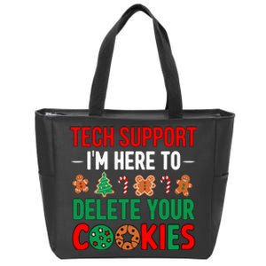 Tech Support Christmas Cookies Women Funny Christmas Zip Tote Bag