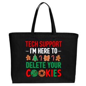 Tech Support Christmas Cookies Women Funny Christmas Cotton Canvas Jumbo Tote