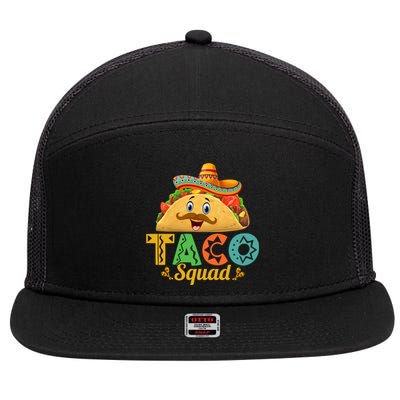 Taco Squad Cinco De Mayo Celebration 7 Panel Mesh Trucker Snapback Hat