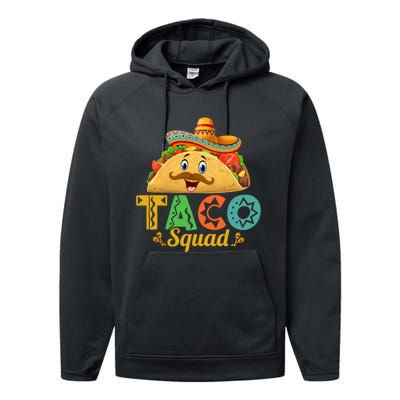 Taco Squad Cinco De Mayo Celebration Performance Fleece Hoodie