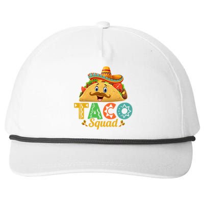 Taco Squad Cinco De Mayo Celebration Snapback Five-Panel Rope Hat