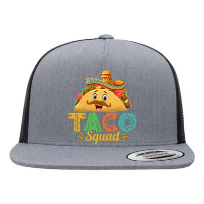 Taco Squad Cinco De Mayo Celebration Flat Bill Trucker Hat